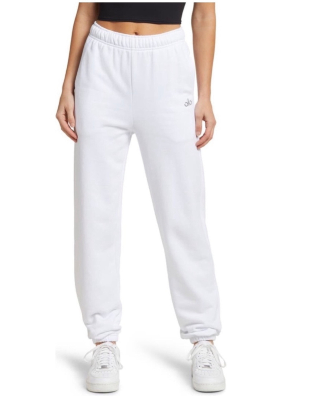Women's Alo Yoga Accolade Jogger Sweatpants in White, Medium